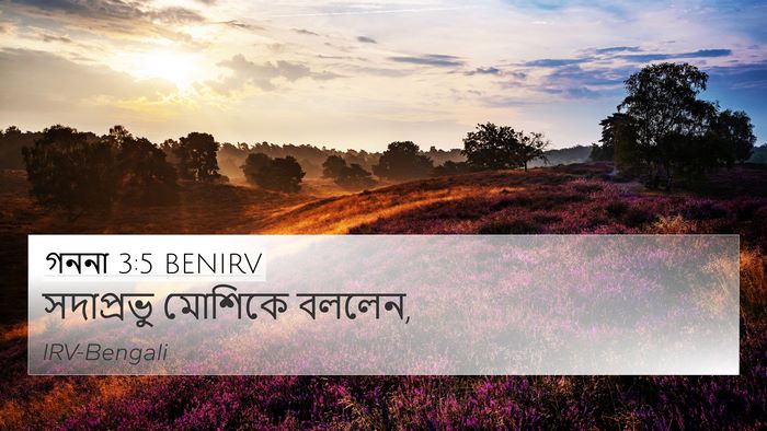 গননা 3:5 BENIRV 4K Wallpaper - সদাপ্রভু মোশিকে - 4K Wallpaper Bible Verse