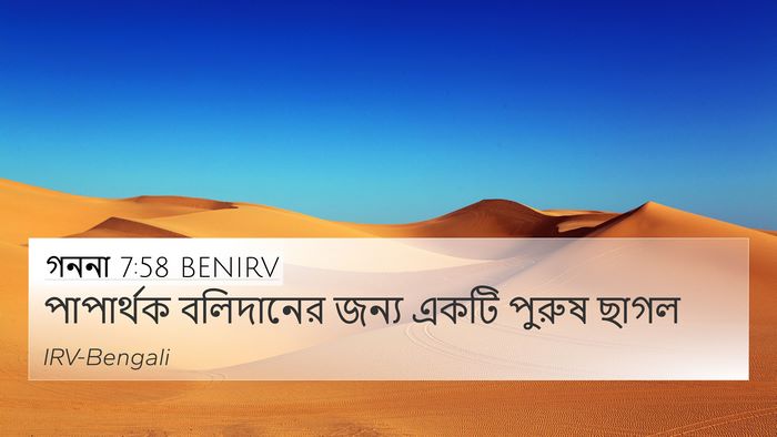 গননা 7:58 BENIRV 4K Wallpaper - পাপার্থক বলিদানের - 4K Wallpaper Bible Verse