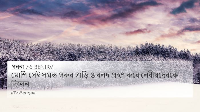 গননা 7:6 BENIRV Bible Verse Image