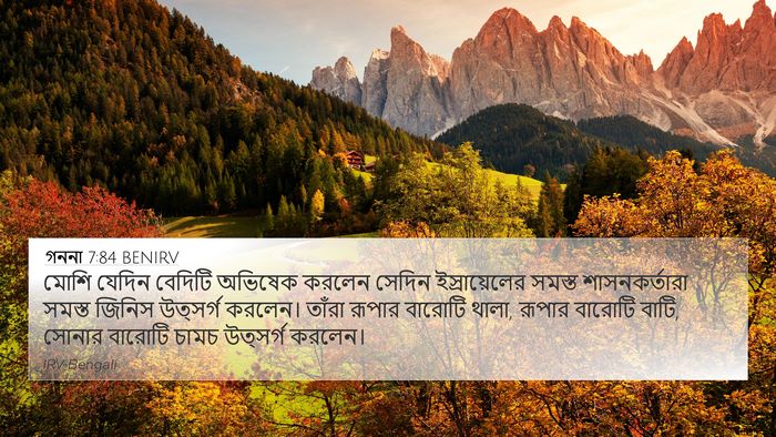 গননা 7:84 BENIRV Bible Verse Image
