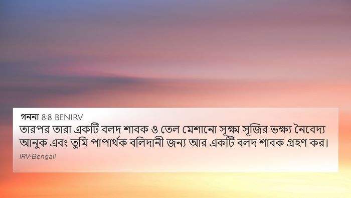 গননা 8:8 BENIRV Bible Verse Image