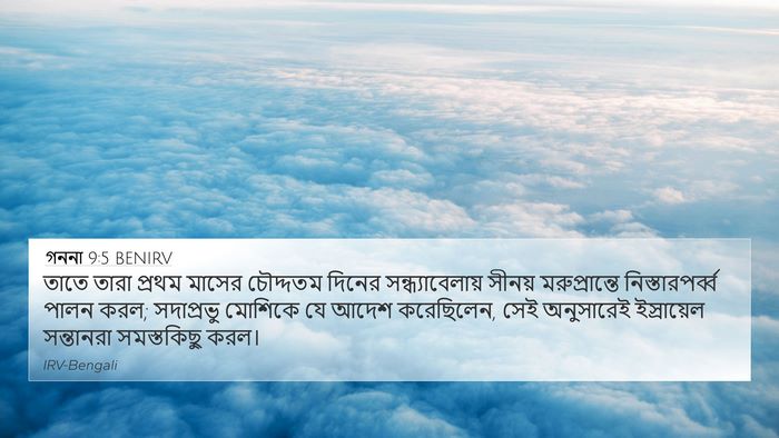 গননা 9:5 BENIRV Bible Verse Image