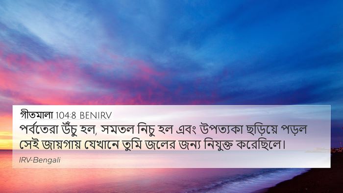 গীতমালা 104:8 BENIRV Bible Verse Image
