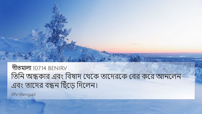 গীতমালা 107:14 BENIRV Bible Verse Image
