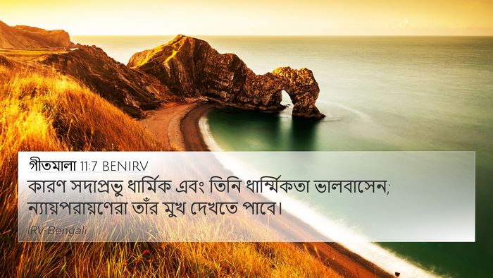 গীতমালা 11:7 BENIRV Bible Verse Image