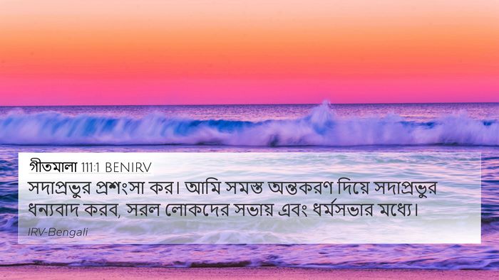 গীতমালা 111:1 BENIRV Bible Verse Image