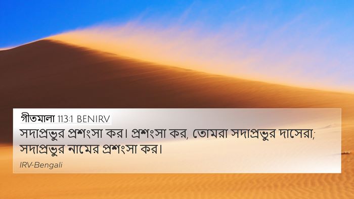 গীতমালা 113:1 BENIRV Bible Verse Image