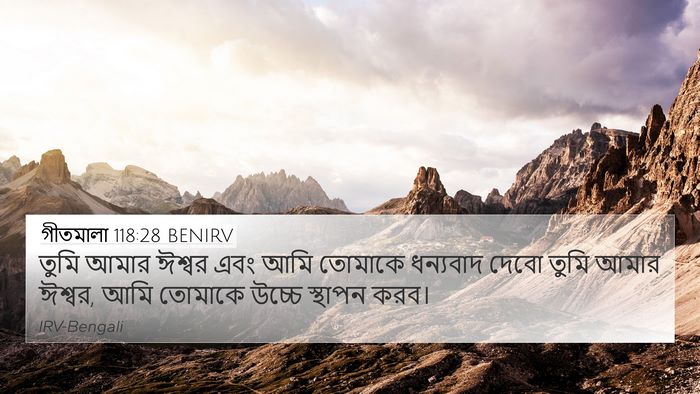গীতমালা 118:28 BENIRV Bible Verse Image