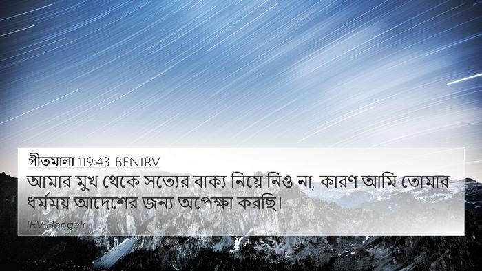 গীতমালা 119:43 BENIRV Bible Verse Image