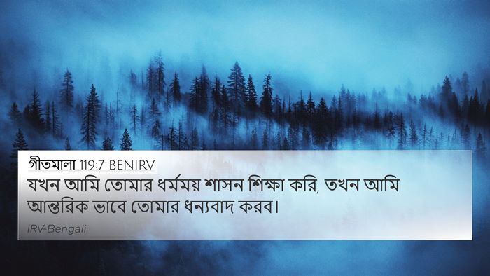 গীতমালা 119:7 BENIRV Bible Verse Image