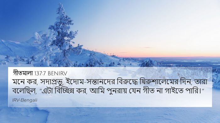 গীতমালা 137:7 BENIRV Bible Verse Image