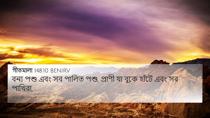 গীতমালা 148:10 BENIRV Bible Verse Image
