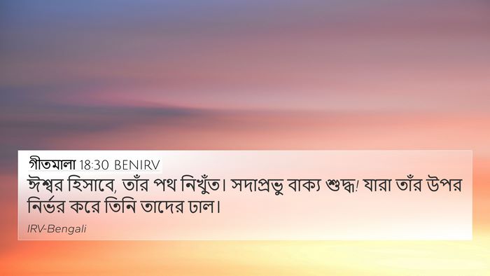 গীতমালা 18:30 BENIRV Bible Verse Image