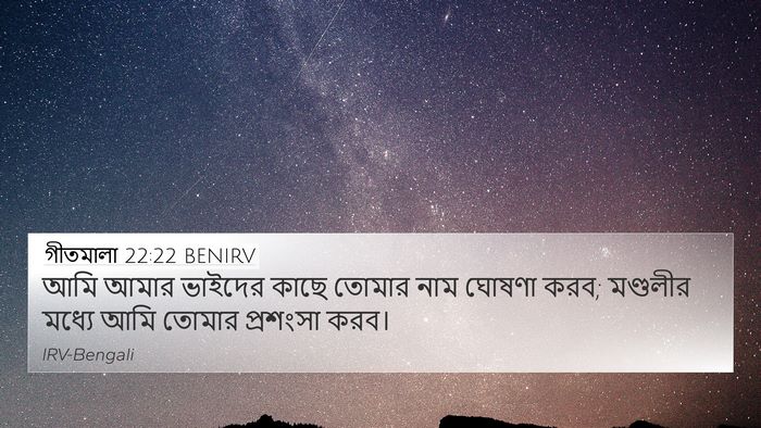 গীতমালা 22:22 BENIRV Bible Verse Image