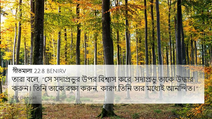 গীতমালা 22:8 BENIRV Bible Verse Image