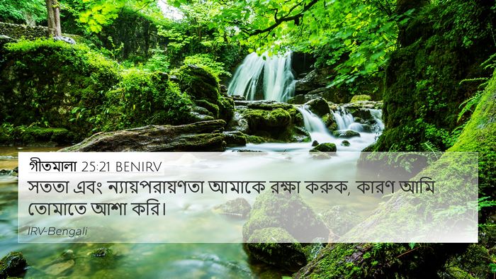 গীতমালা 25:21 BENIRV Bible Verse Image