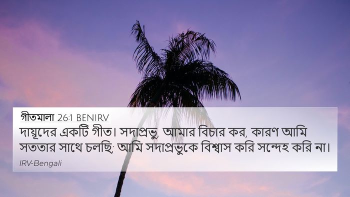 গীতমালা 26:1 BENIRV 4K Wallpaper - দায়ূদের একটি - 4K Wallpaper Bible Verse