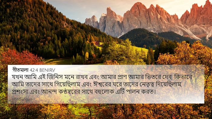 গীতমালা 42:4 BENIRV Bible Verse Image