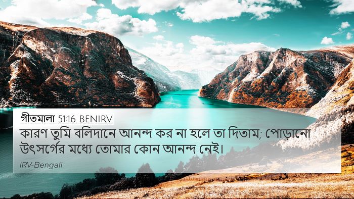 গীতমালা 51:16 BENIRV Bible Verse Image