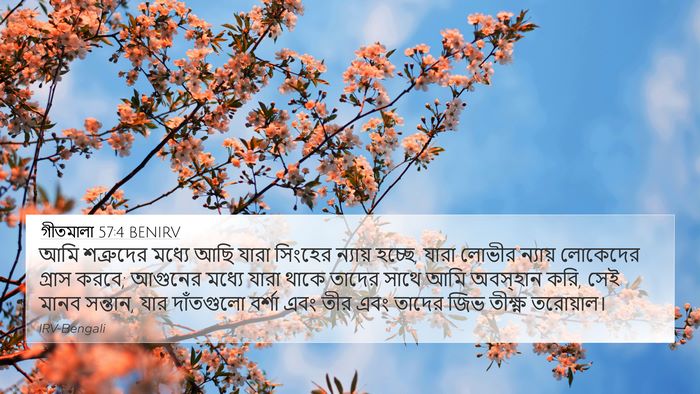 গীতমালা 57:4 BENIRV Bible Verse Image