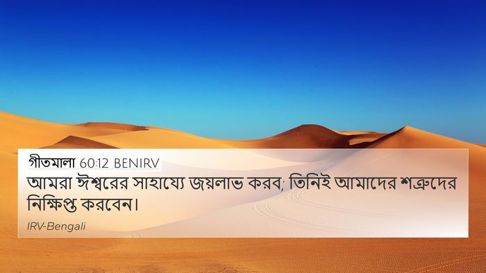 গীতমালা 60:12 BENIRV 4K Wallpaper - আমরা ঈশ্বরের - 4K Wallpaper Bible Verse