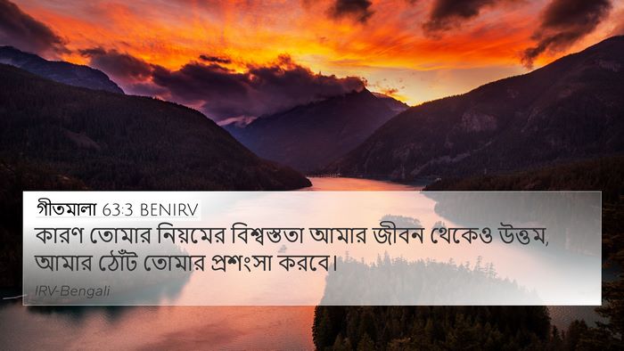গীতমালা 63:3 BENIRV Bible Verse Image