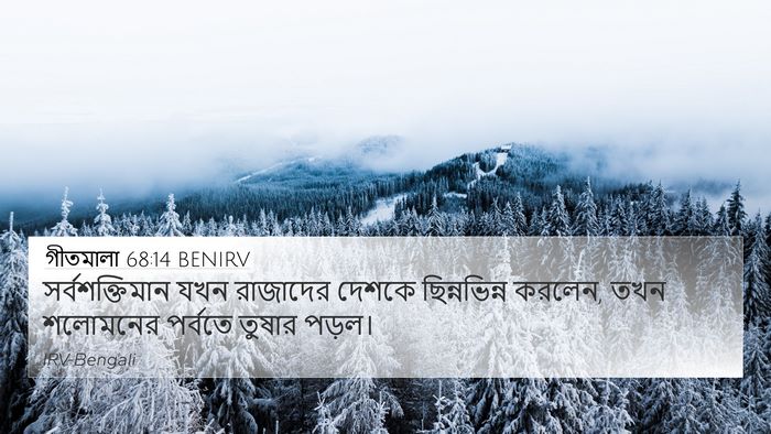 গীতমালা 68:14 BENIRV Bible Verse Image