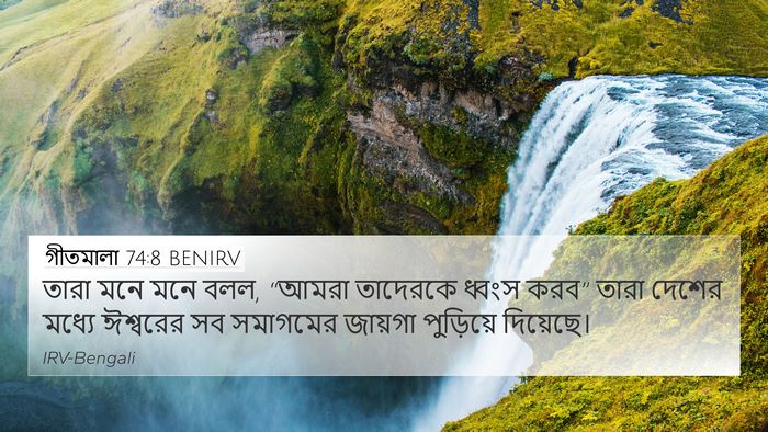 গীতমালা 74:8 BENIRV Bible Verse Image