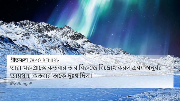 গীতমালা 78:40 BENIRV Bible Verse Image
