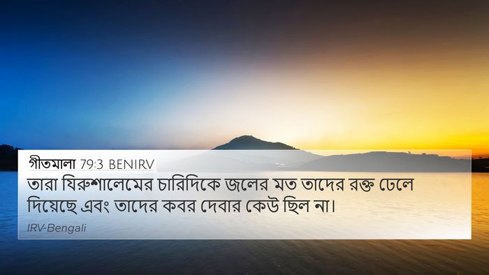 গীতমালা 79:3 BENIRV 4K Wallpaper - তারা যিরুশালেমের - 4K Wallpaper Bible Verse