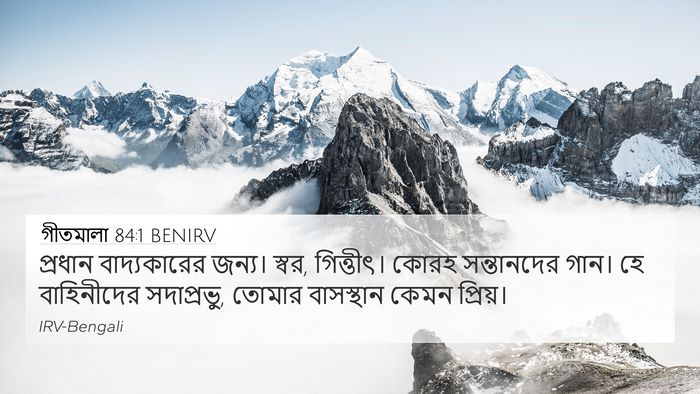 গীতমালা 84:1 BENIRV 4K Wallpaper - প্রধান বাদ্যকারের - 4K Wallpaper Bible Verse