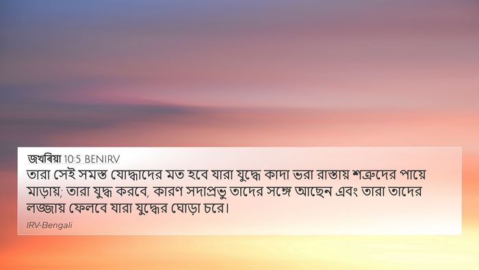 জখৰিয়া 10:5 BENIRV Bible Verse Image