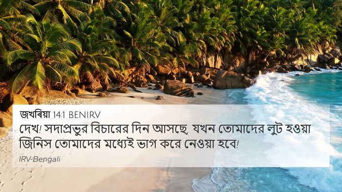 জখৰিয়া 14:1 BENIRV Bible Verse Image