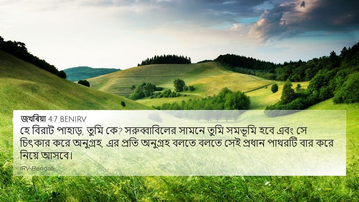 জখৰিয়া 4:7 BENIRV Bible Verse Image