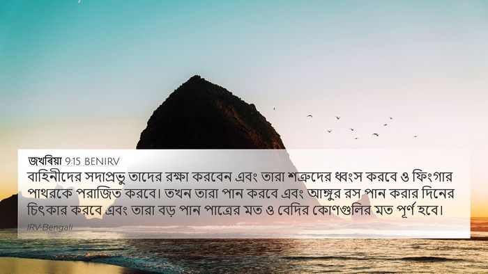জখৰিয়া 9:15 BENIRV Bible Verse Image