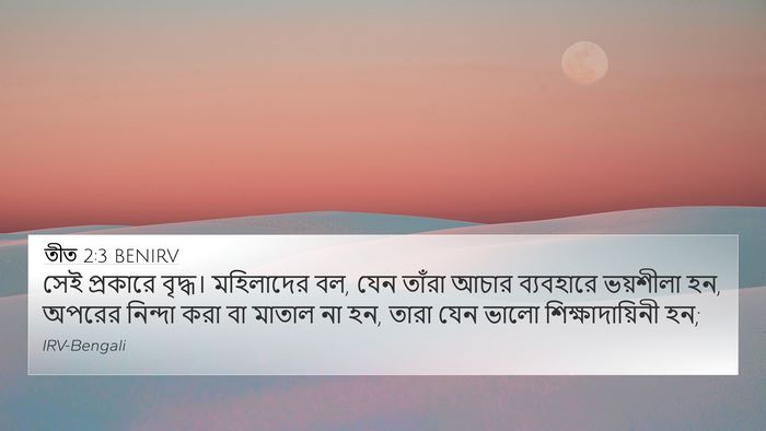 তীত 2:3 BENIRV Bible Verse Image