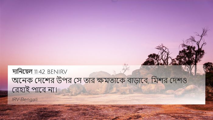 দানিয়েল 11:42 BENIRV Bible Verse Image