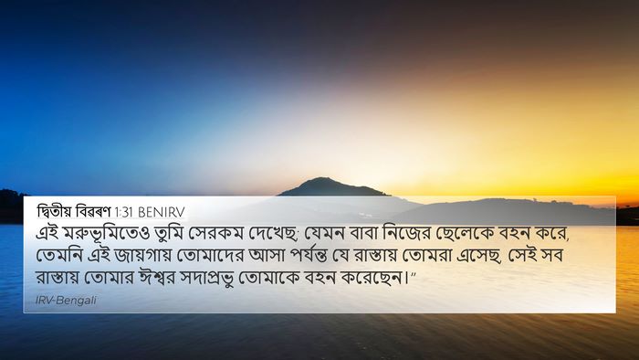 দ্বিতীয় বিৱৰণ 1:31 BENIRV Bible Verse Image