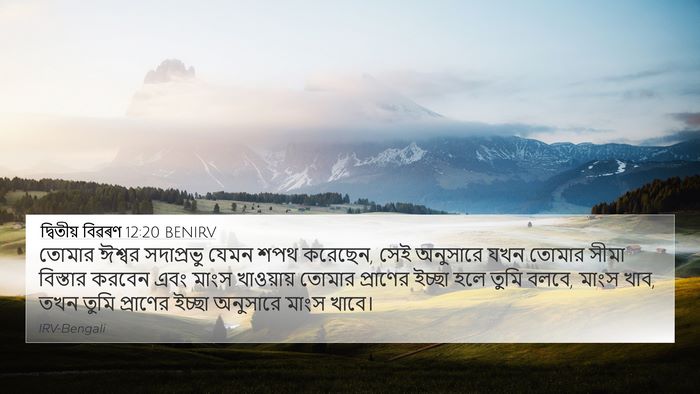 দ্বিতীয় বিৱৰণ 12:20 BENIRV Bible Verse Image