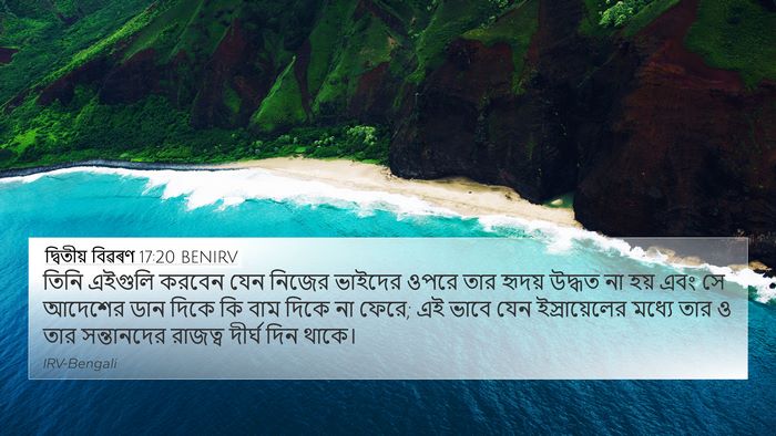 দ্বিতীয় বিৱৰণ 17:20 BENIRV Bible Verse Image