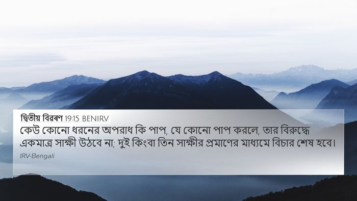 দ্বিতীয় বিৱৰণ 19:15 BENIRV Bible Verse Image