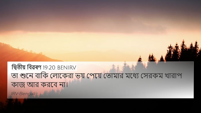 দ্বিতীয় বিৱৰণ 19:20 BENIRV Bible Verse Image