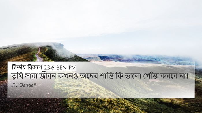 দ্বিতীয় বিৱৰণ 23:6 BENIRV Bible Verse Image