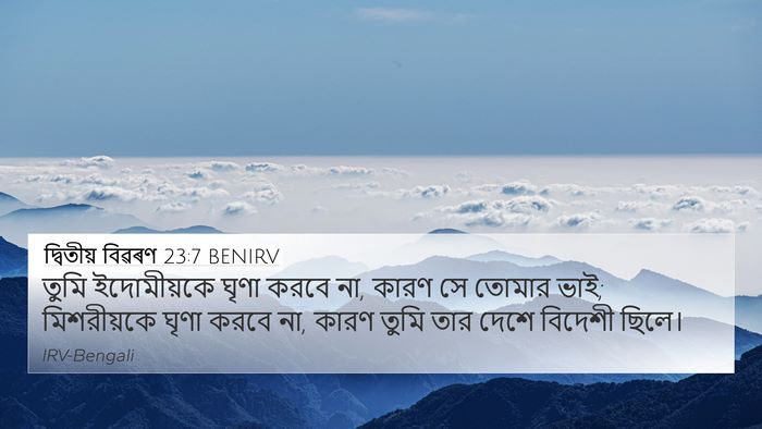 দ্বিতীয় বিৱৰণ 23:7 BENIRV Bible Verse Image