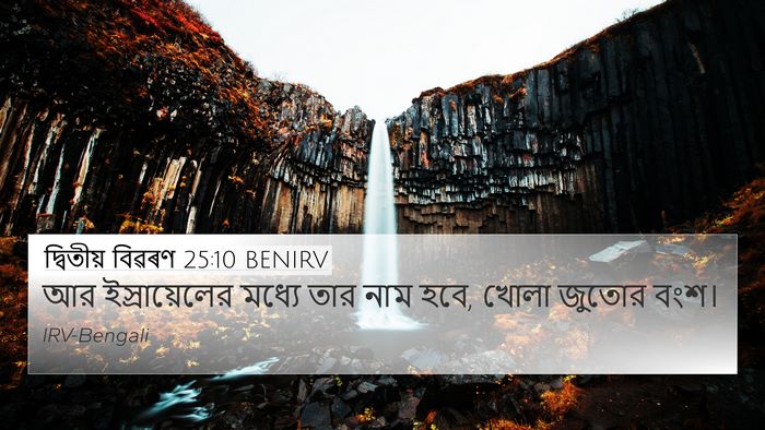 দ্বিতীয় বিৱৰণ 25:10 BENIRV 4K Wallpaper - আর ইস্রায়েলের - 4K Wallpaper Bible Verse