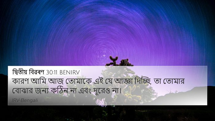 দ্বিতীয় বিৱৰণ 30:11 BENIRV Bible Verse Image