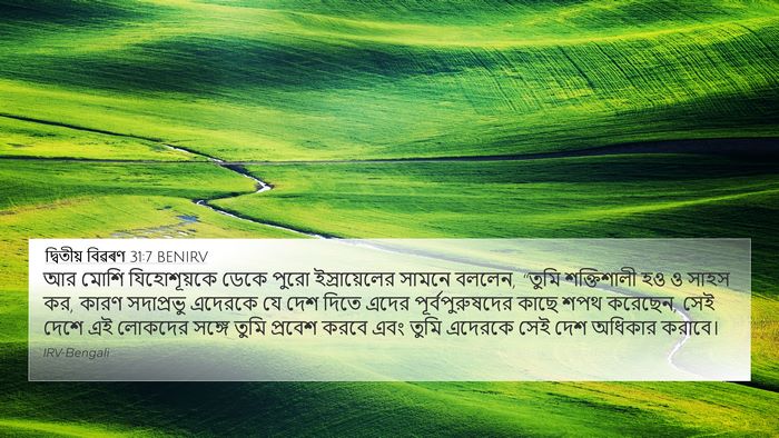 দ্বিতীয় বিৱৰণ 31:7 BENIRV Bible Verse Image