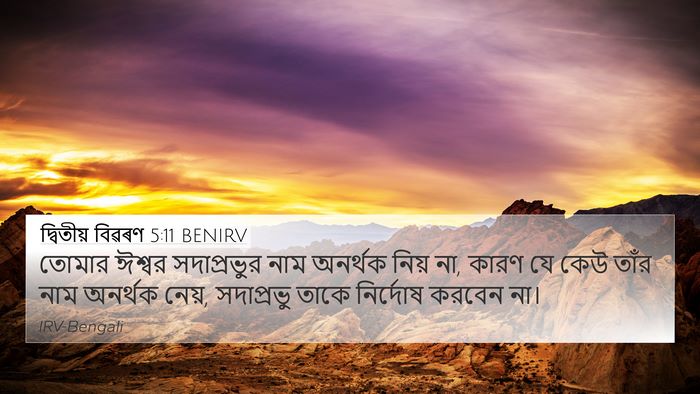 দ্বিতীয় বিৱৰণ 5:11 BENIRV Bible Verse Image