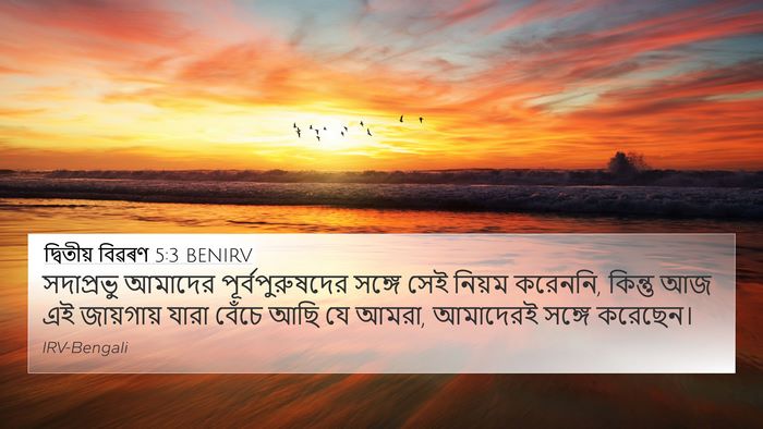 দ্বিতীয় বিৱৰণ 5:3 BENIRV 4K Wallpaper - সদাপ্রভু আমাদের - 4K Wallpaper Bible Verse