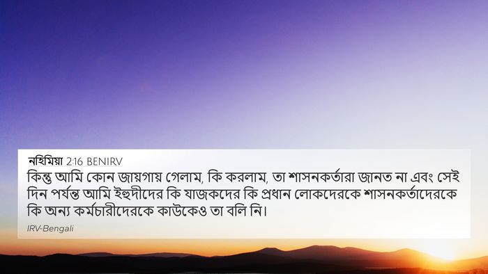 নহিমিয়া 2:16 BENIRV 4K Wallpaper - কিন্তু আমি কোন - 4K Wallpaper Bible Verse